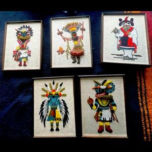 Mid Century Modern Embroidered Artwork